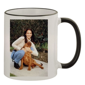 Jessica Alba 11oz Colored Rim & Handle Mug