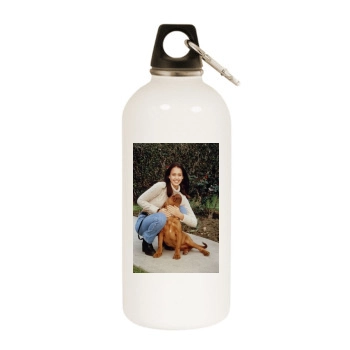 Jessica Alba White Water Bottle With Carabiner