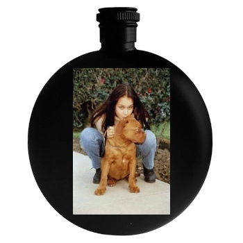 Jessica Alba Round Flask