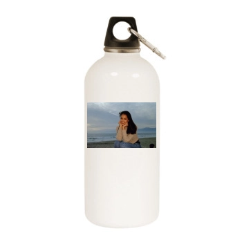 Jessica Alba White Water Bottle With Carabiner