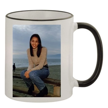 Jessica Alba 11oz Colored Rim & Handle Mug