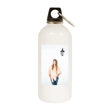 Jessica Alba White Water Bottle With Carabiner