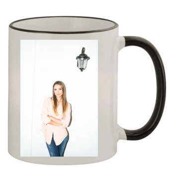 Jessica Alba 11oz Colored Rim & Handle Mug