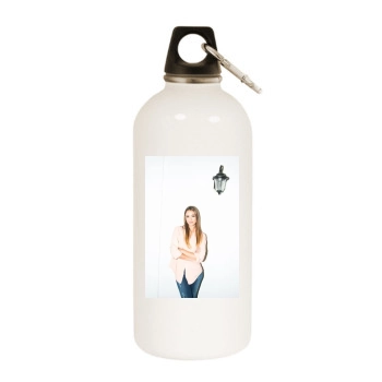 Jessica Alba White Water Bottle With Carabiner