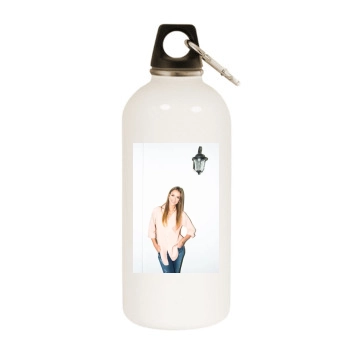 Jessica Alba White Water Bottle With Carabiner