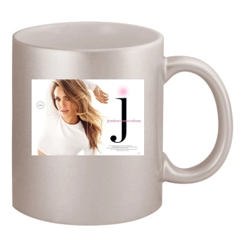 Jessica Alba 11oz Metallic Silver Mug