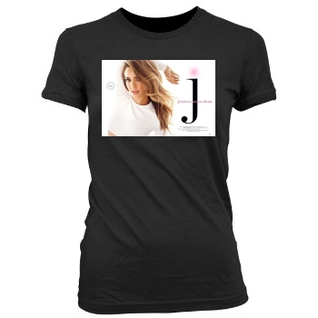 Jessica Alba Women's Junior Cut Crewneck T-Shirt