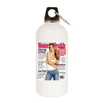 Jessica Alba White Water Bottle With Carabiner