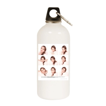 Jessica Alba White Water Bottle With Carabiner