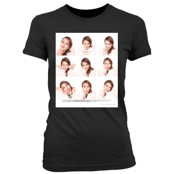 Jessica Alba Women's Junior Cut Crewneck T-Shirt