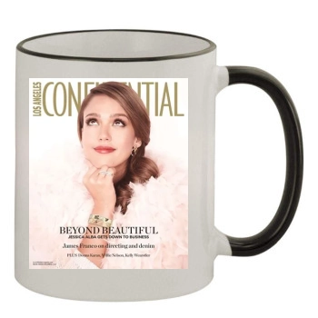 Jessica Alba 11oz Colored Rim & Handle Mug