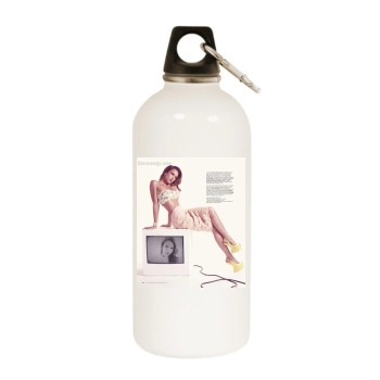 Jessica Alba White Water Bottle With Carabiner