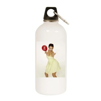 Jessica Alba White Water Bottle With Carabiner