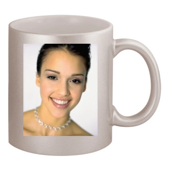 Jessica Alba 11oz Metallic Silver Mug