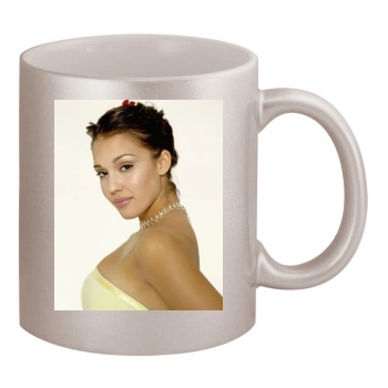 Jessica Alba 11oz Metallic Silver Mug