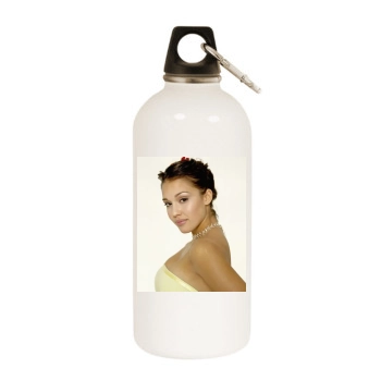 Jessica Alba White Water Bottle With Carabiner