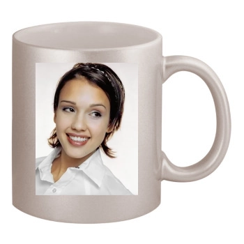 Jessica Alba 11oz Metallic Silver Mug