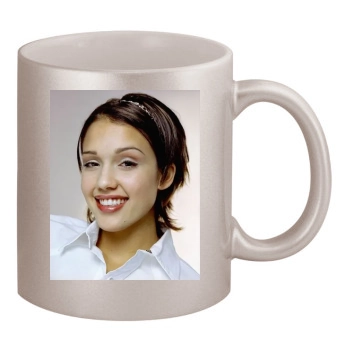 Jessica Alba 11oz Metallic Silver Mug