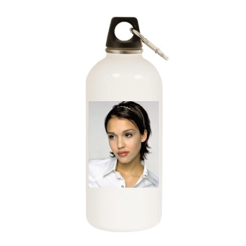 Jessica Alba White Water Bottle With Carabiner