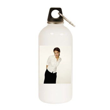 Jessica Alba White Water Bottle With Carabiner