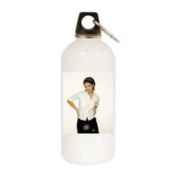 Jessica Alba White Water Bottle With Carabiner