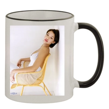 Jessica Alba 11oz Colored Rim & Handle Mug