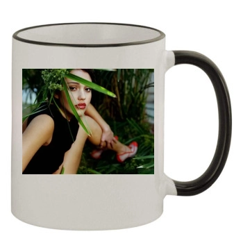 Jessica Alba 11oz Colored Rim & Handle Mug