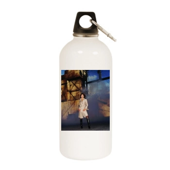 Jessica Alba White Water Bottle With Carabiner