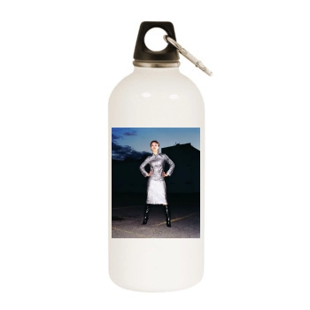 Jessica Alba White Water Bottle With Carabiner