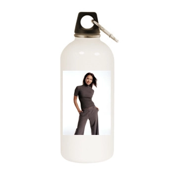 Jessica Alba White Water Bottle With Carabiner