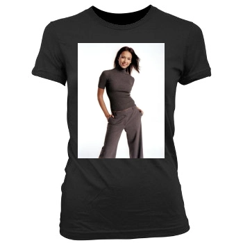 Jessica Alba Women's Junior Cut Crewneck T-Shirt