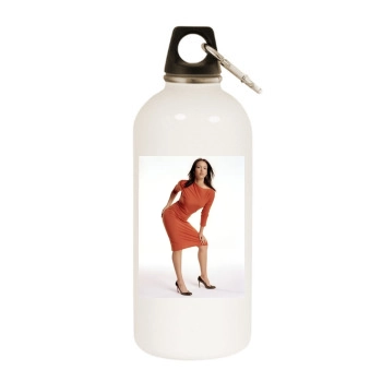 Jessica Alba White Water Bottle With Carabiner