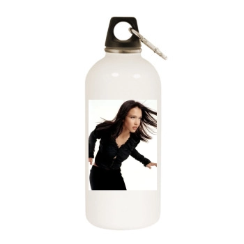 Jessica Alba White Water Bottle With Carabiner