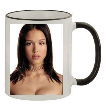 Jessica Alba 11oz Colored Rim & Handle Mug