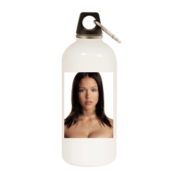 Jessica Alba White Water Bottle With Carabiner