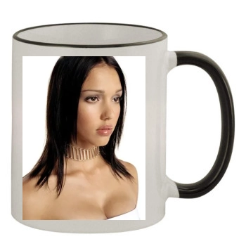 Jessica Alba 11oz Colored Rim & Handle Mug