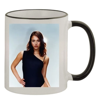 Jessica Alba 11oz Colored Rim & Handle Mug