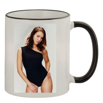 Jessica Alba 11oz Colored Rim & Handle Mug