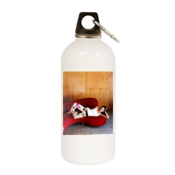 Jessica Alba White Water Bottle With Carabiner