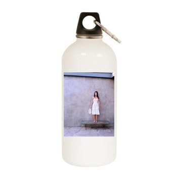 Jessica Alba White Water Bottle With Carabiner