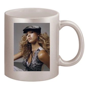 Jessica Alba 11oz Metallic Silver Mug