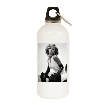 Jessica Alba White Water Bottle With Carabiner