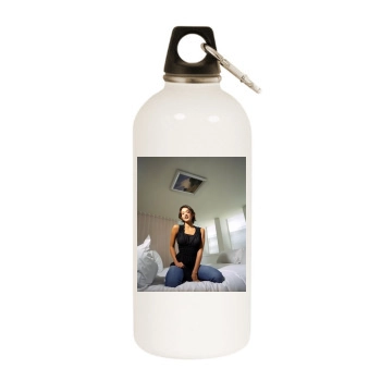 Jessica Alba White Water Bottle With Carabiner