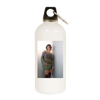 Jessica Alba White Water Bottle With Carabiner