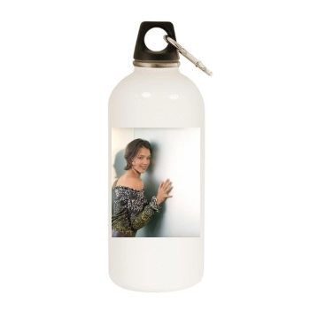 Jessica Alba White Water Bottle With Carabiner