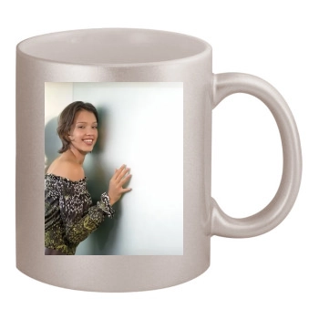 Jessica Alba 11oz Metallic Silver Mug