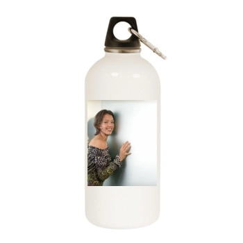 Jessica Alba White Water Bottle With Carabiner