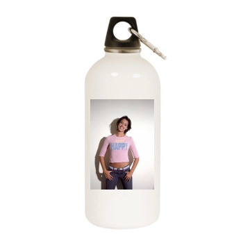 Jessica Alba White Water Bottle With Carabiner