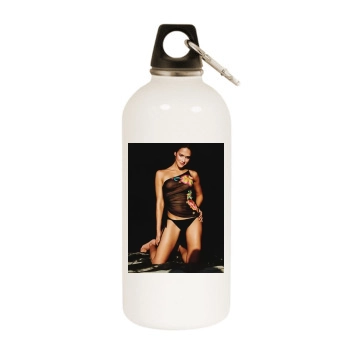 Jessica Alba White Water Bottle With Carabiner