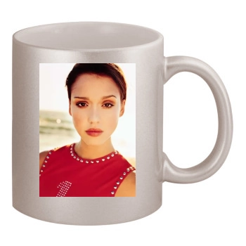 Jessica Alba 11oz Metallic Silver Mug